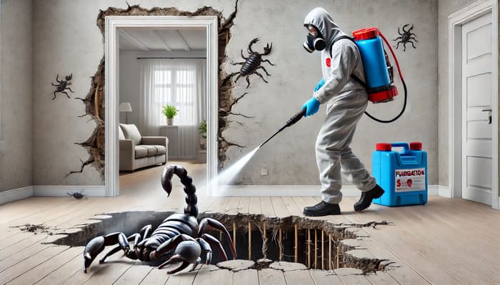 Fumigación para alacranes