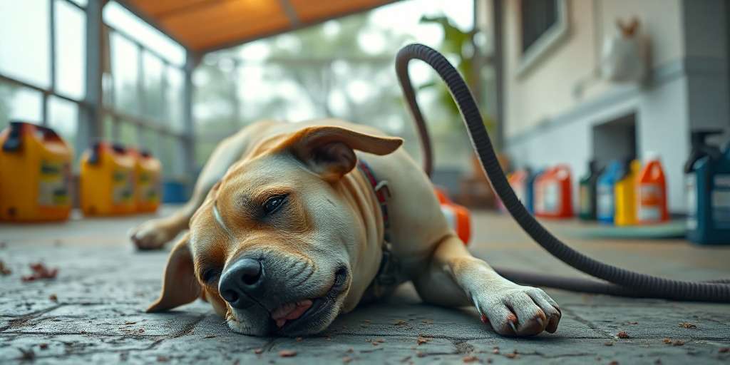 perro intoxicado por fumigación