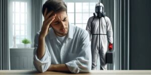 Hombre afectado y con síntomas de intoxicacion por fumigación